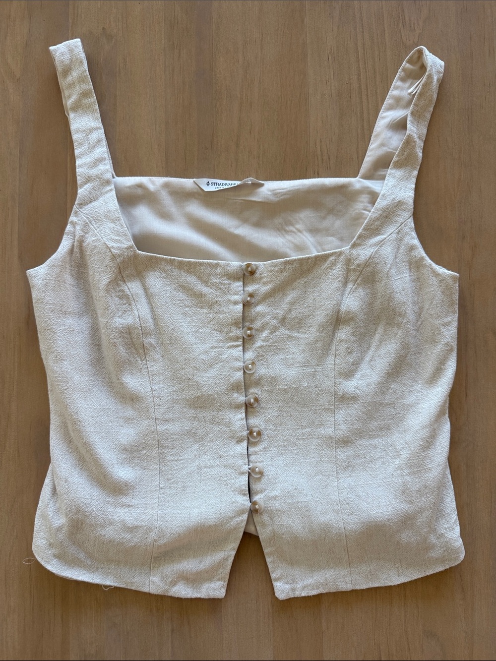 Stradivarius beige tank top size small | boho, neutral aesthetic